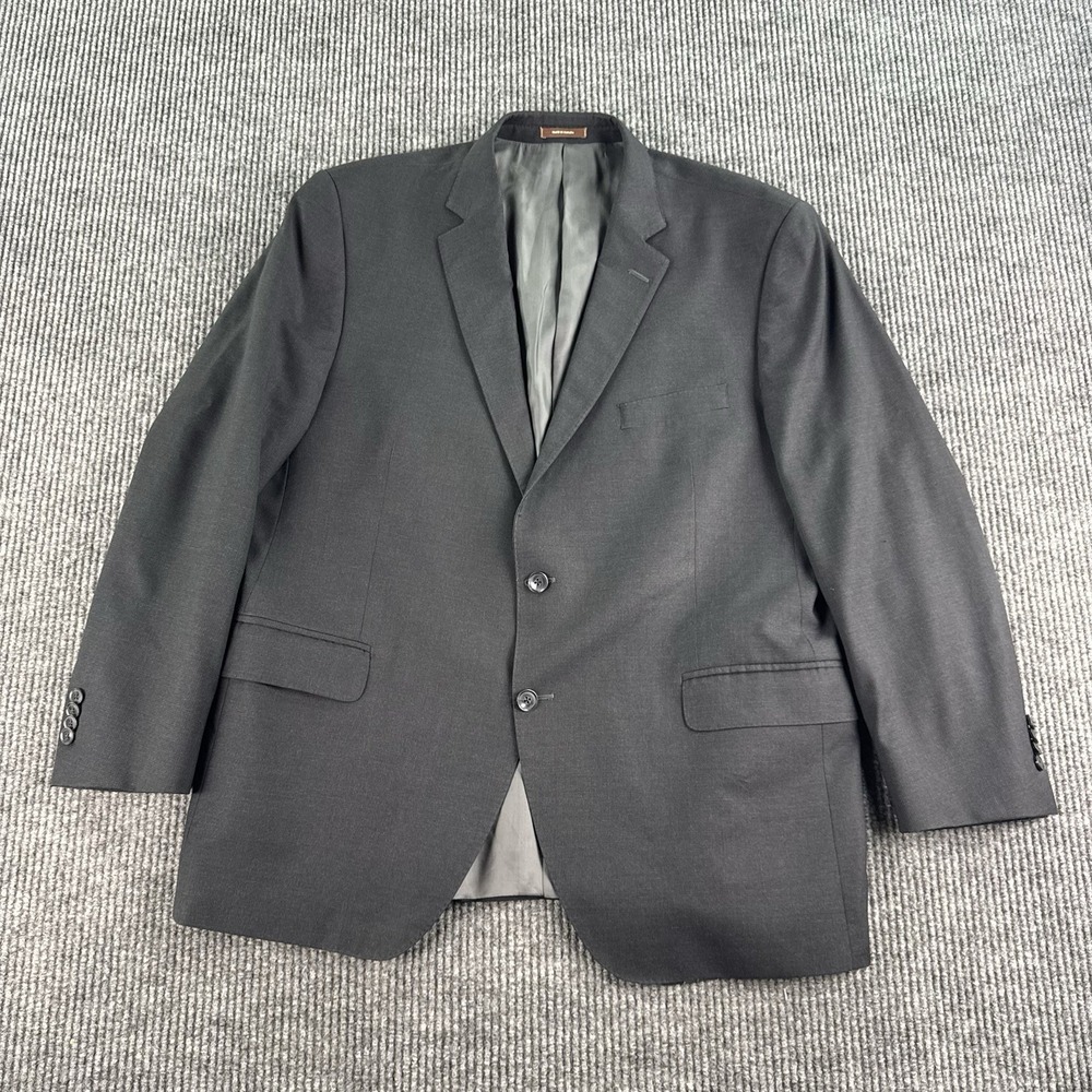 Peter Millar Suit Jacket 46 R Black Wool Luxury Designer Premium Canada Union